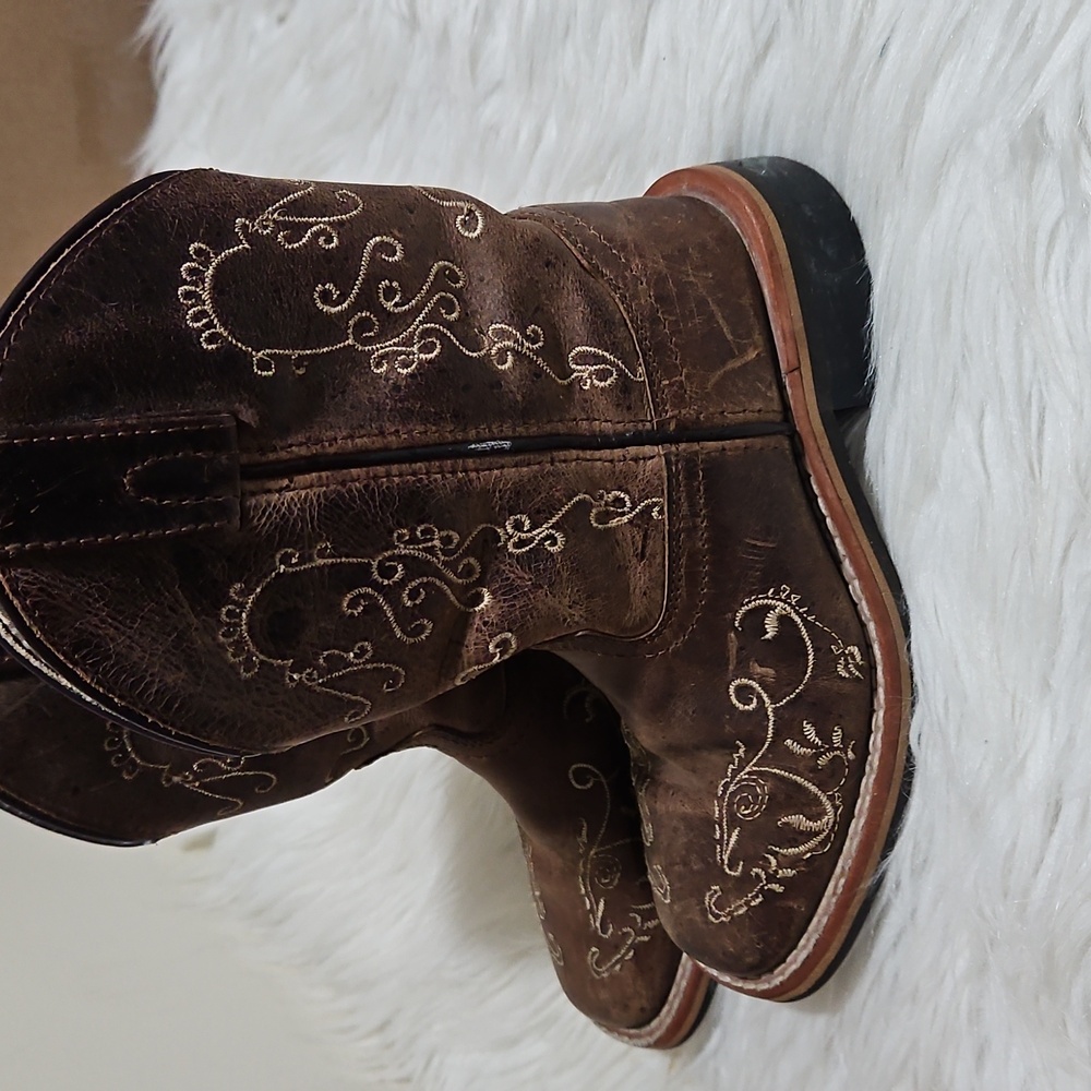 Smoky Mountain Little Girls' Marilyn Western Boots - Broad Square Toe Sz 11R - Picture 3 of 8